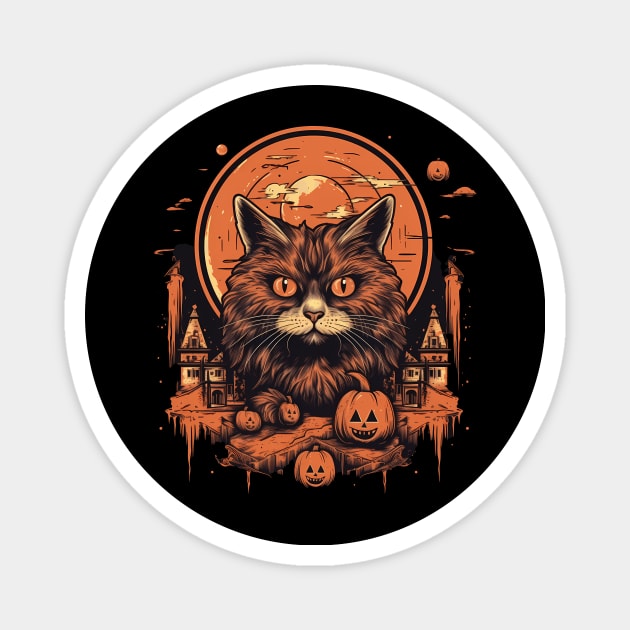 Manx Cat Halloween, Cat Lover Magnet by logiamerch